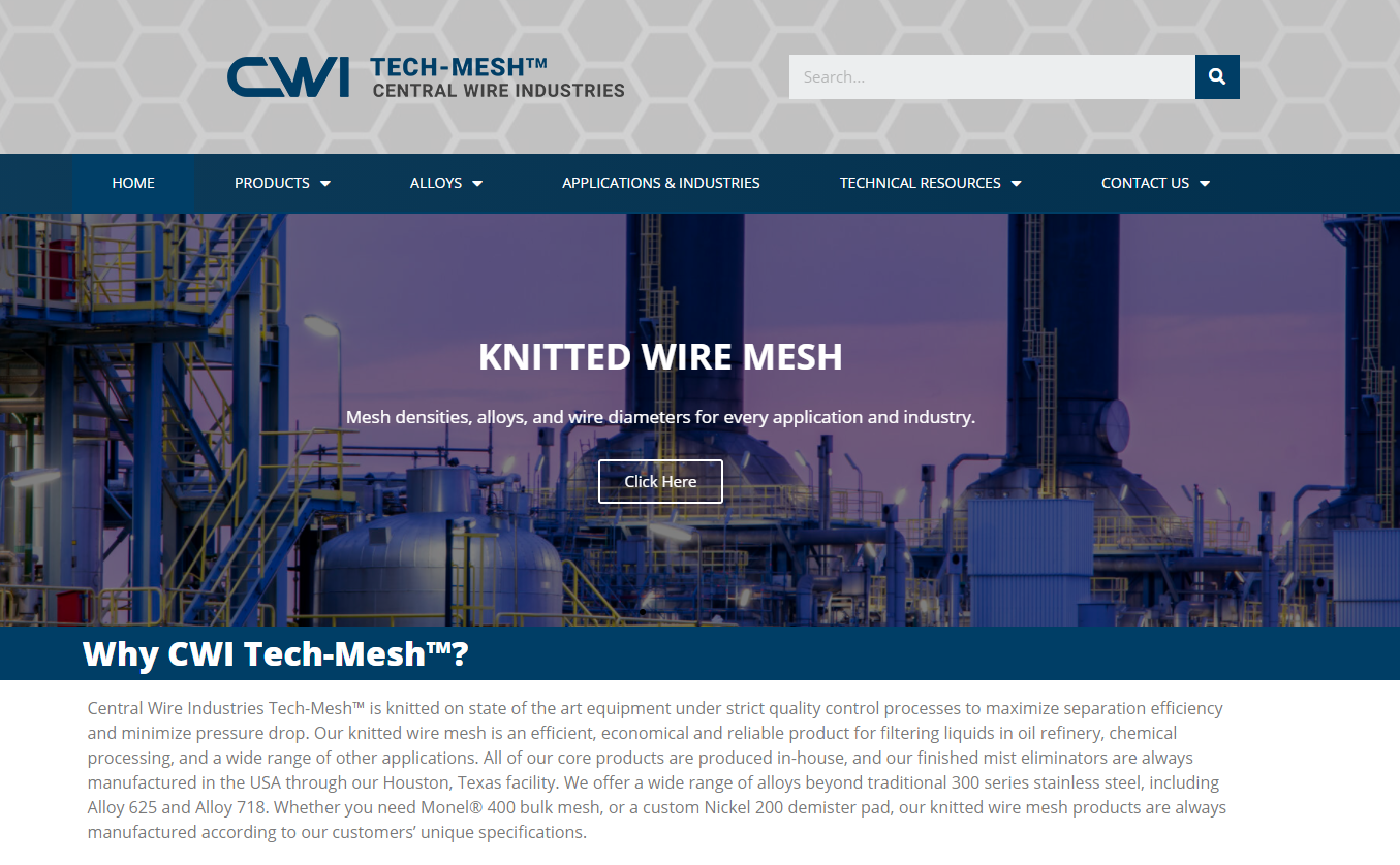 CWITECH-MESH.COM: Knitted Wire Mesh for All Applications